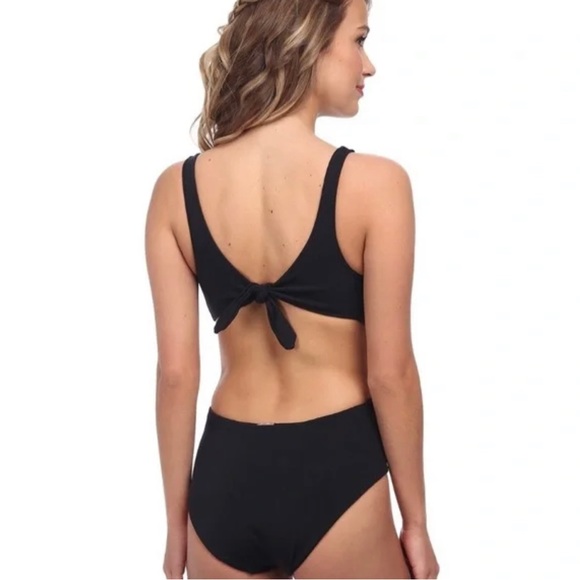 Mara Hoffman front twist one piece swimsuit black XS - Picture 2 of 6